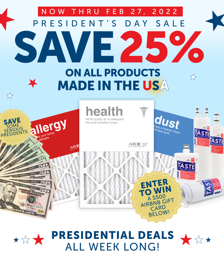 Save 25% on all products made in the USA